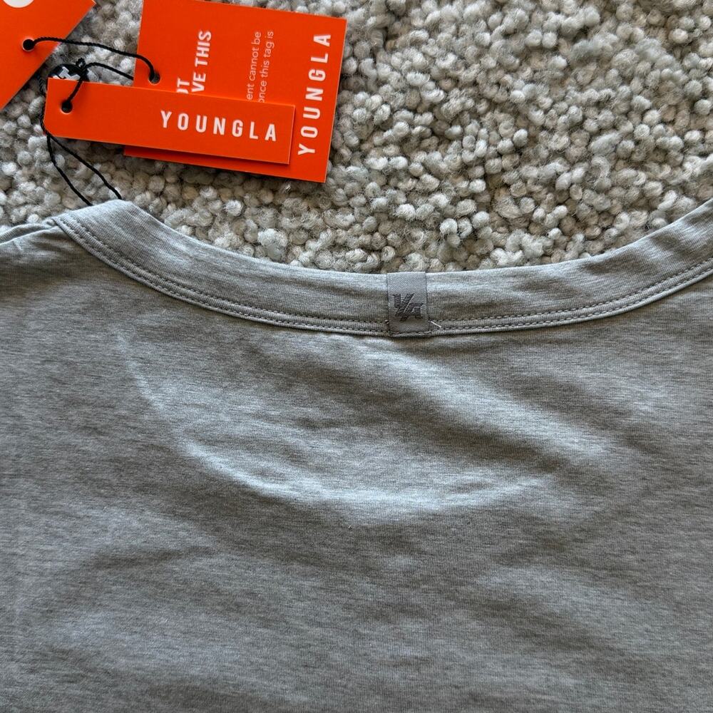 Men's YoungLA 4039 SleepwearTee XL NWT HeatherGrey - Picture 7 of 8